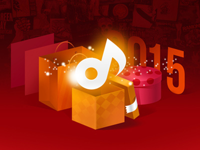 2015 Miradio New Year Welcome Page 2015 box gift happy music newyear radio warm