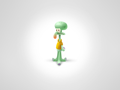 Little Squidward cute green icon sponge squidward tiny toy ui