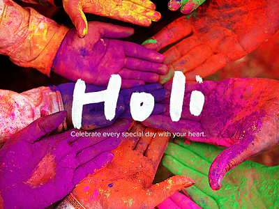 Holi colorful event hand holi holiday india special typography