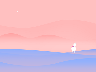 deer&bird blue color effyzhang gradient illustration pantone peace pink quite