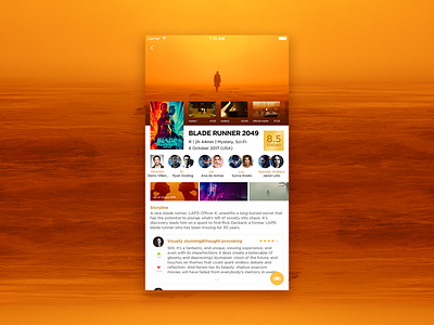 Blade Runner 2049 app bladerunner2049 detail effyzhang icon interface movie poster screen ui ux warm