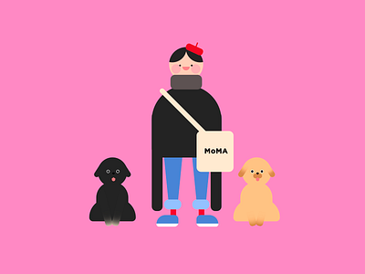 Me&Homeless Dog color cute dog effyzhang flat friend google icon illustration love ui ux