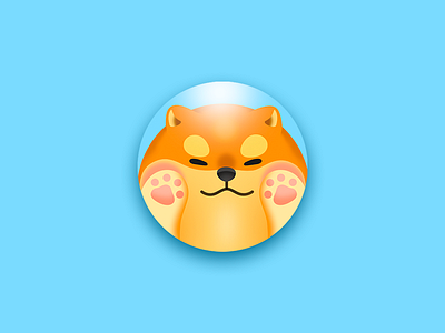 Fridge Sticker Design——Shiba badge cute dog effyzhang fridge icon illustration lovely popular shiba sticker ui