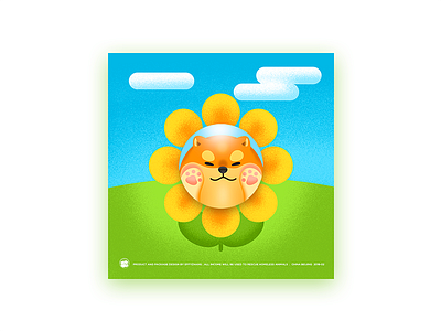 package design for fridge magnet-shiba