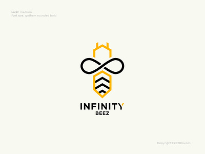 Infinity Beez Logo Concept animal animation bee bee logo branding design icon illustration infinity logo ui vector
