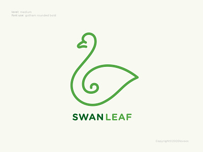 Swan Leaf Logo Concept