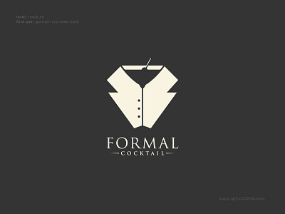 Formal Cocktail Logo Concept branding design fashion formal icon illustration logo ui vector