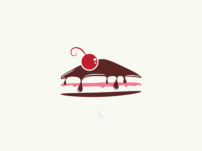 Slice of Cake Illustration Vector branding cake cakes cherry chocolate design illustration logo pastry sweet ui ux vector