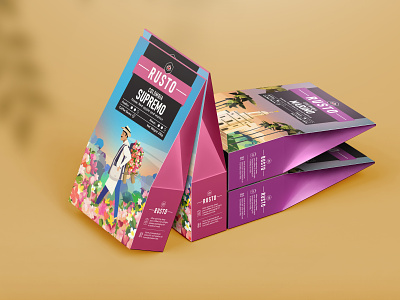 Rusto Coffee Packages coffee colombia illustration label packaging supremo