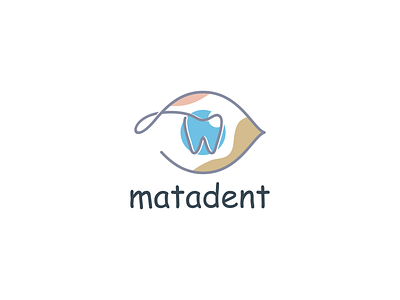 Matadent logo design abstract branding dental dentistry element eyes funny design graphic design logo logo desigbn logo design playfull