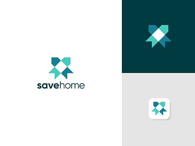 save home logo design abstract branding corporate cross design element illustration logo logo design medicine motion graphics savehome ui
