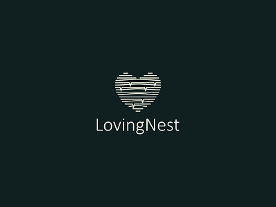heart nest logo abstract branding computer design element graphic design heart illustration logo design love loving minimal nest social media ui