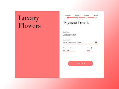 Daily UI#002 - Credit Card Checkout