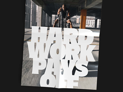 Work Hard Pays Off black bold design font fonts lettering poster typeface typography