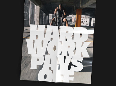 Work Hard Pays Off black bold design font fonts lettering poster typeface typography