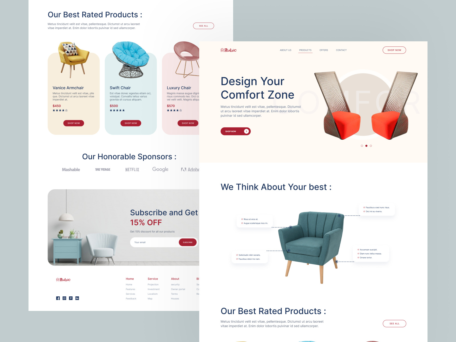 Rubic - eCommerce Landing Page by Shek Tamara Akhtar on Dribbble