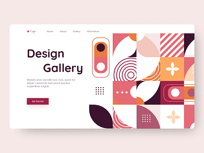 Design Header abstract branding creative design digital gallery header landing page logo trending design ui ux vector web design website