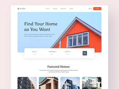 Own House Landing Page abstract architecture best 2021 best design branding business corporate creative creative design design house landing page popular shot real estate real estate agency trending design ui ux web design website