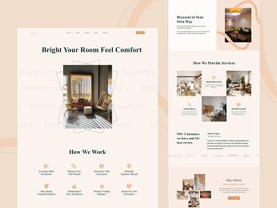 Home Decor Landing page by Shek Tamara Akhtar on Dribbble