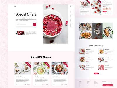 Food - Special Offers Page best 2021 business clean colorful creative delivery design food graphic design landing page marketing offers popular special offers top shot trending design ui ux web design website