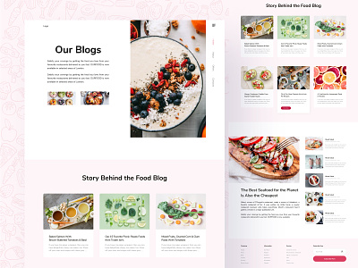 Food - Blogs Page best 2021 blogs clean colorful creative delivery design graphic design header landing page popular restaurant template trending design ui web design website