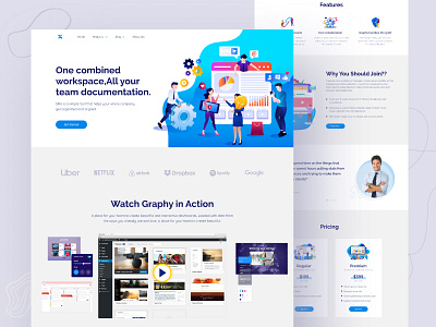 Collab- Saas Landing Page for Team Management branding dashboad dashboard design feature homepage illustration landing page logo saas saas website simple software trending design vector web web design website