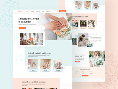 Planner - Wedding Planner Landing Page abstract arrangement branding buy clean colorful creative decoration design family landing page marriage planner trending design typography web web design website website design wedding