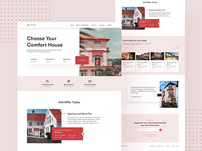 OwnHouse - Real Estate Landing Page abstract agency website architecture building creative design landing page real estate real estate agent trending design ui ux web web design website