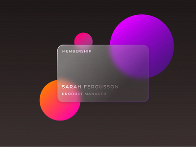 Glassmorphism Member Card design figma figmadesign glassmorphism membership card ui