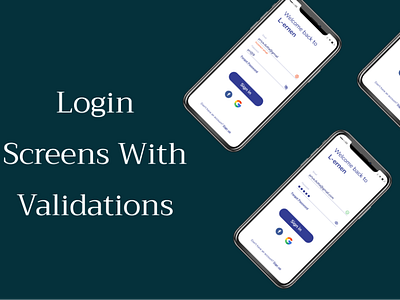 Login Screens With validations