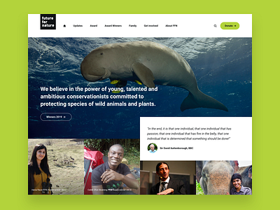 Future For Nature - web design