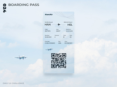 Daily UI Challenge - 024 - Boarding Pass