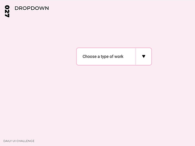 Daily UI Challenge - 027 - Dropdown adobe xd dailyui dropdown uidesign uxdesign