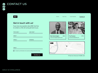 Daily UI Challenge - 028 - Contact Us