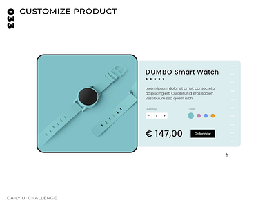 Daily UI Challenge - 033 - Customize Product adobe xd customize product dailyui uidesign uxdesign