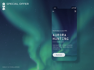 Daily UI Challenge - 036 - Special offer adobe xd aurora dailyui special offer travel uidesign uxdesign