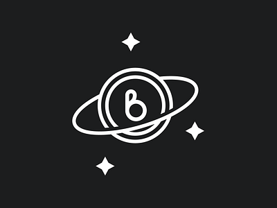 Space By Brice bold branding cosmic design flat illustration minimal modern planet space stars vector