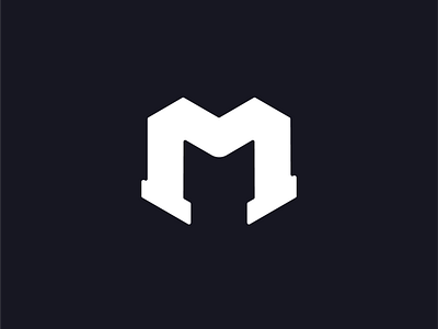 M Monogram Letter Logo bold letter logo m logo minimal modern monochrome monogram monogram letter mark monogram logo typography