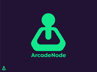 ArcadeNode Logo a arcade bold branding computer design flat host hosting illustration letter logo minimal modern monogram node vector website