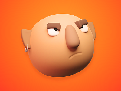 Gronk 3D Character 3d blender character elf expression face model nose piercing