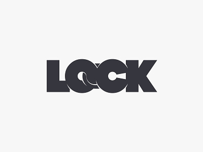 LOCK clever key lock lock logo logo logo design minimalism negative space negative space logo padlock security smart typography verbicon wordmark
