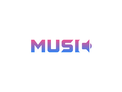 Music Logo audio clever logo logo design minimalism music music logo negative space smart speaker speaker logo typography verbicon volume wordmark