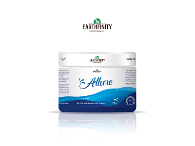 Allure - Natural Deodorant Cream allure beauty cosmetic cosmetic label cream cream label deodorant deodorant cream label design labels minimalism natural package design packaging typography