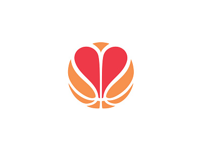 Love Basketball ball ball logo basketball basketball heart basketball logo clever heart heart logo logo logo design love basketball minimalism monogram silhouette sports logo
