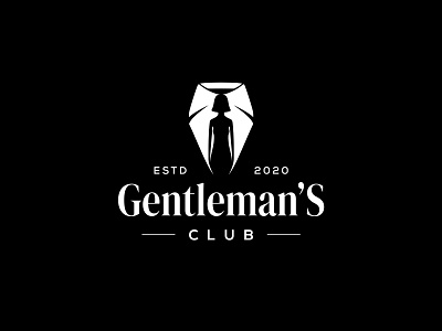 Gentleman's Club clever club design fashion gentleman gentleman fashion gentleman logo gentlemans club gentlemen logo logo design shirt style tie woman silhouette
