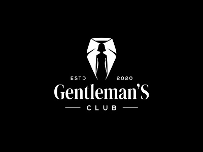 Gentleman's Club clever club design fashion gentleman gentleman fashion gentleman logo gentlemans club gentlemen logo logo design shirt style tie woman silhouette