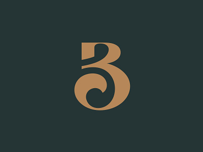 B3 - Monogram 3b b3 logo brand branding caligraphy clever design giletroja logo logo design logo for sale minimalism monogram typography