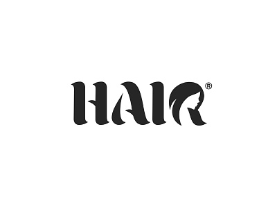 Hair branding hair hair logo hair logotype hair salon hair studio hair style hairdresser logo design logotype minimalism silhouette typography verbicon wordmark
