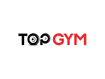 Top Gym barbell barbell logo clever dumbbell fitness fitness logo gym gym logo logo logo design logotype minimalism top gym typography wordmark