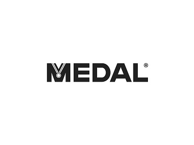 Medal - Wordmark award award logo branding champion clever coin coin medal giletroja graphic design logo logo design logotype medal medal logo minimalism smart typographic logo typography verbicon wordmark